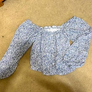 American Eagle Off the Shoulder Floral Top